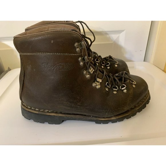Vintage VASQUE‎ Professional Mountain Hiking Boots Men\'s 10 1/2 Brown